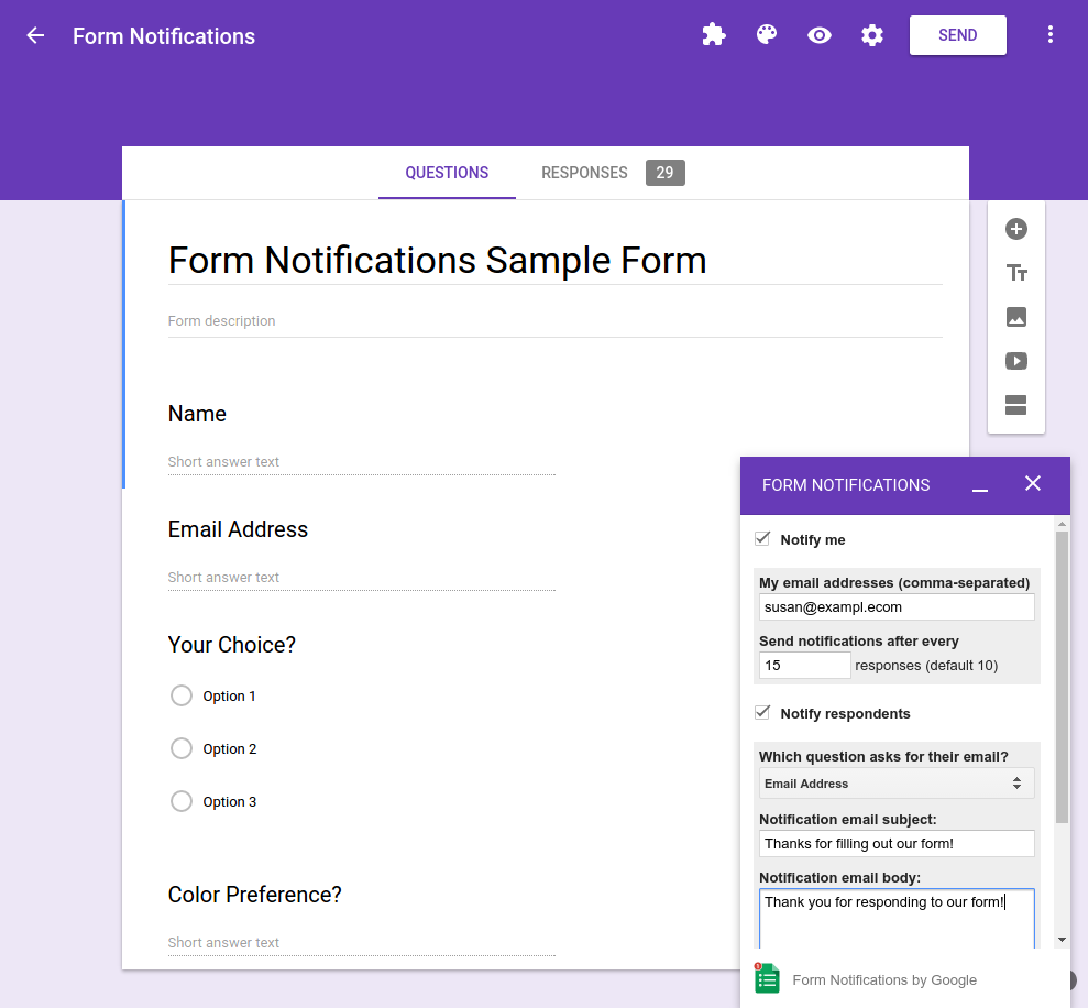 go green with google forms