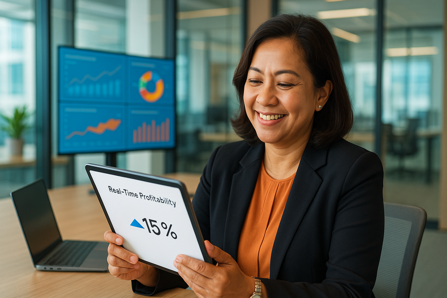 CEO reviews 15% profitability increase from better data analytics.